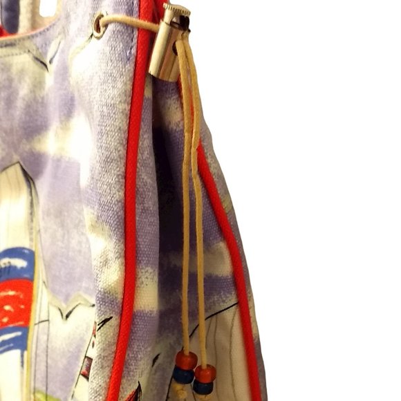 Roomy Nautical Sailing Regatta Canvas Tote - Picture 4 of 14